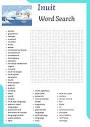 Inuit word search Puzzle worksheet activities for kids, | Made By ...