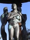 Bronze figures at the Temple of the Muses - via Daymix