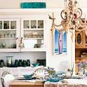 Dining Room Chandelier Covered in Shells < Beach House Dining ...