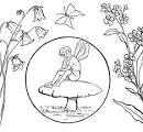 Fairy Mushroom Embroidery Pattern