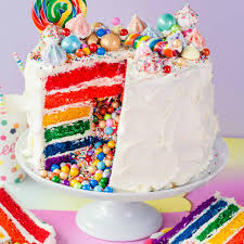 Image result for rainbow cake