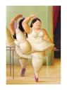 Ballerina to the Handrail Print by Fernando Botero at Art.