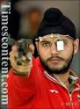 India's ace pistol shooter Amanpreet Singh in action during the 50-meter ... - Amanpreet%20Singh