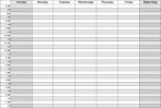 Blank Calendars   Weekly Blank Calendar Templates