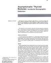 Asymptomatic thyroid nodules: incidental sonographic detection | AJR