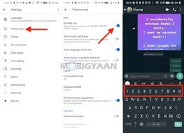 Image result for android keyboard number row