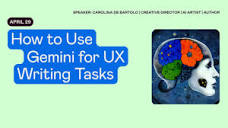 How to Use Gemini for UX Writing Tasks - YouTube