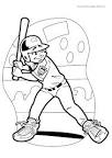 Baseball coloring page