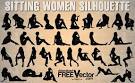 Woman Sitting Silhouette Vector Free | Download Free Vector