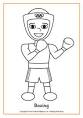 Boxing coloring page