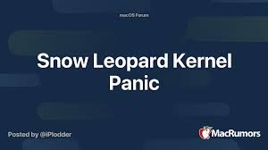 Image result for kernel panic snow leopard