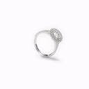 Aura double halo round brilliant diamond ring | De Beers US