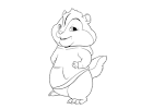 Chipmunk coloring page