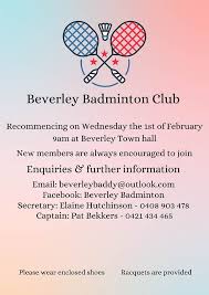 Image result for Beverley Badminton Club