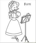 Flute coloring page