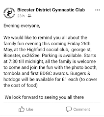 Image result for Bicester and District Gymnastics Club
