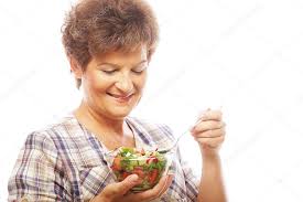 Image result for women eating salad and smiling