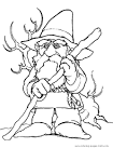 Gnome coloring page