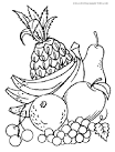 Fruit coloring page