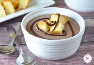 Milk Chocolate Soup with Cake Croutons - Belly Full