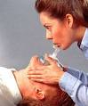 CPR Pocket mask in use