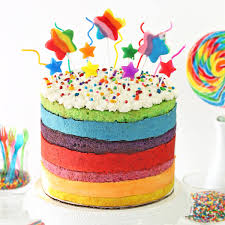 Image result for rainbow cake