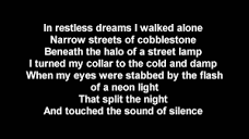 The Sound of Silence LYRICS VERSION (The Sound of Silence 1964 ...