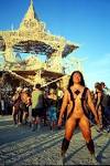 Body paint to be a walking nude Burning Man logo, shot in front of ...