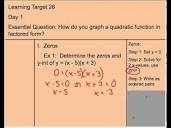 Finding Zeros and Y Int of Factored Form - YouTube