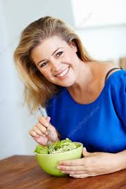 Image result for women eating salad and smiling