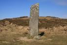 This stone, 2.4 metres high, stands on the southern slopes of Laughter Tor. - via Daymix