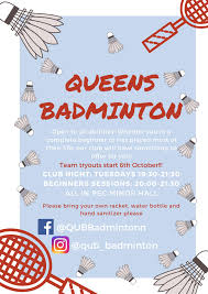 Image result for Queens Badminton Club