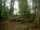Cenarth Paintball Games. Abandoned buildings and vehicles like this one - via Daymix