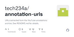 GitHub - tech234a/annotation-urls: URLs extracted from the YouTube ...