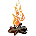 Cosy Camp Fire Cut Outs from Zazzle.