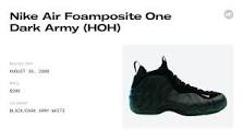 Nike Air Foamposite One Dark Army (HOH) - 314996-031 Raffles and ...