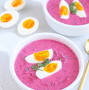 chłodniki Latvian cold beet soup recipe from www.whollytasteful.com