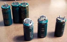 Image result for blown capacitor