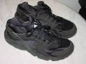 2020 Mens Nike Air Huarache "Triple Black" Suede Running Shoes ...