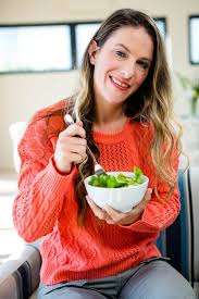 Image result for women eating salad and smiling