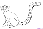 Lemur coloring page