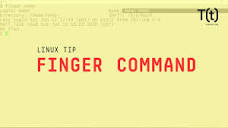 How to use the finger command: 2-Minute Linux Tips - YouTube