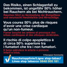 Image result for avertissement paquet de cigarette suisse