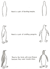 how to draw a pinquin