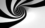 3d view abstract black and white minimalistic hole zebra stripes