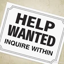 Image result for help wanted sign window