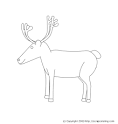 Caribou coloring page
