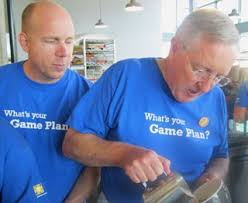 Photo: Contributed - Deanna Salituro. Kelowna-Lake Country MP Ron Cannan looks on as CHBC weatherman Mike Roberts prepares a \u0026quot;nutty\u0026quot; concoction. - mens-health_p14835