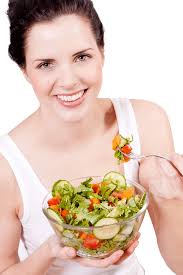 Image result for women eating salad and smiling