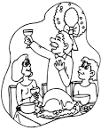 Dinner coloring page